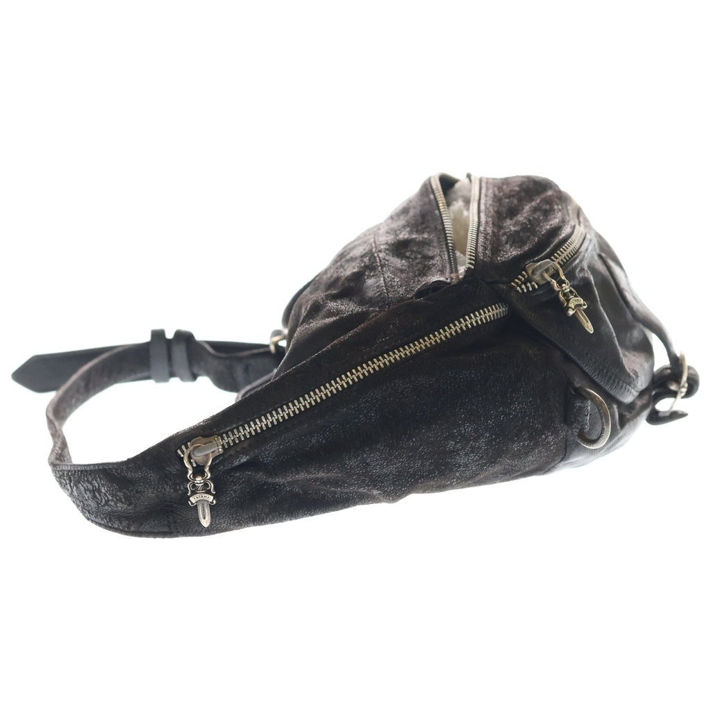 CHROME HEARTS(クロムハーツ) SNAT PACK スナットパック ダガージップ ガンスリンガーベルト レザーウエストバッグ ブラック