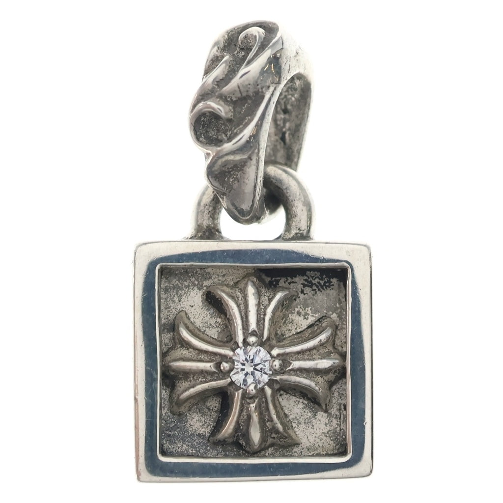 CHROME HEARTS(クロムハーツ) FRAMED CH PLUS 1DIA フレームドCHプラス 1ダイヤ チャーム ペンダントトップ シルバー BCA271