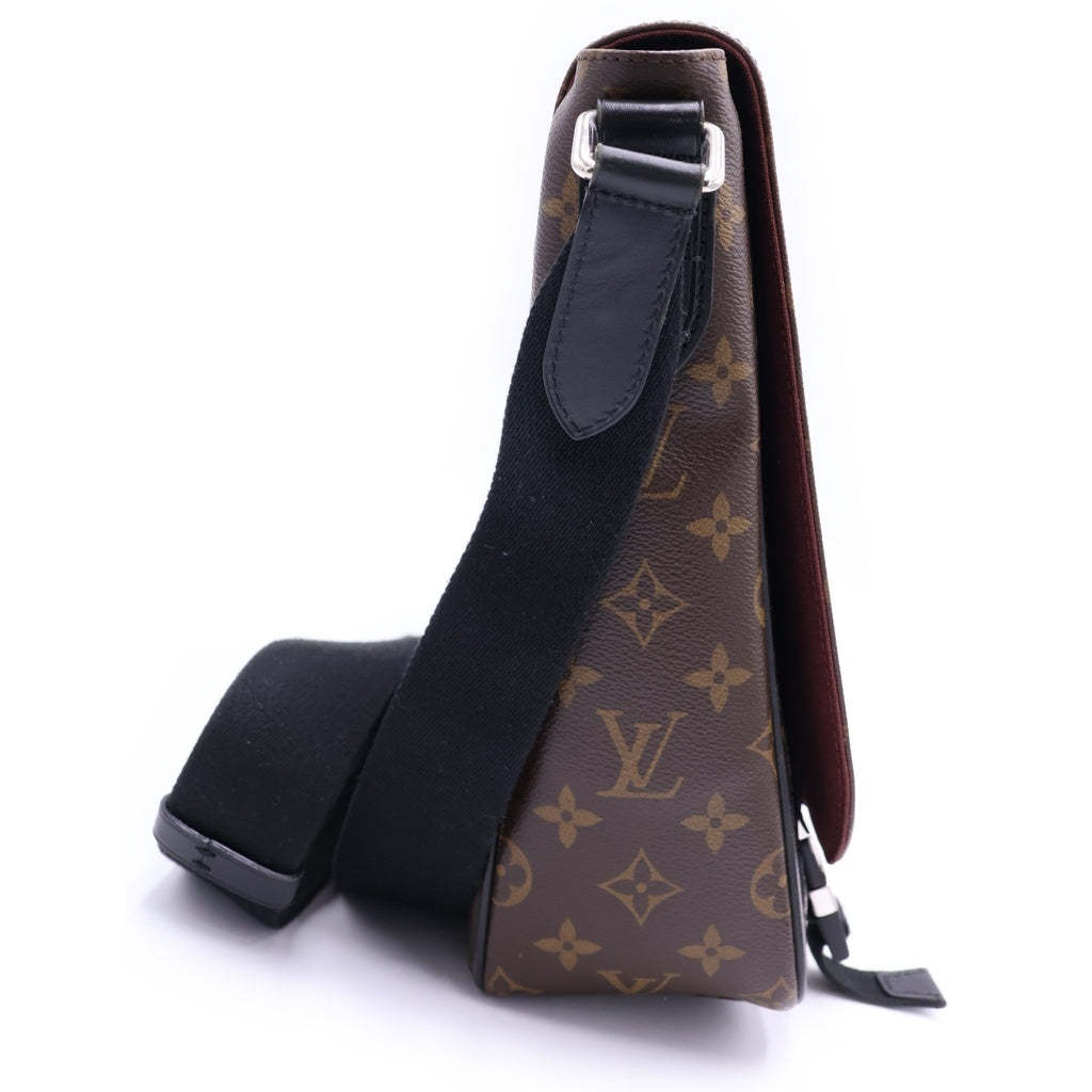 LOUIS VUITTON(ルイヴィトン) モノグラムマカサー クラレンス ショルダーバッグ ブラウン レザー×PVC M40936 シルバー金具 レディース