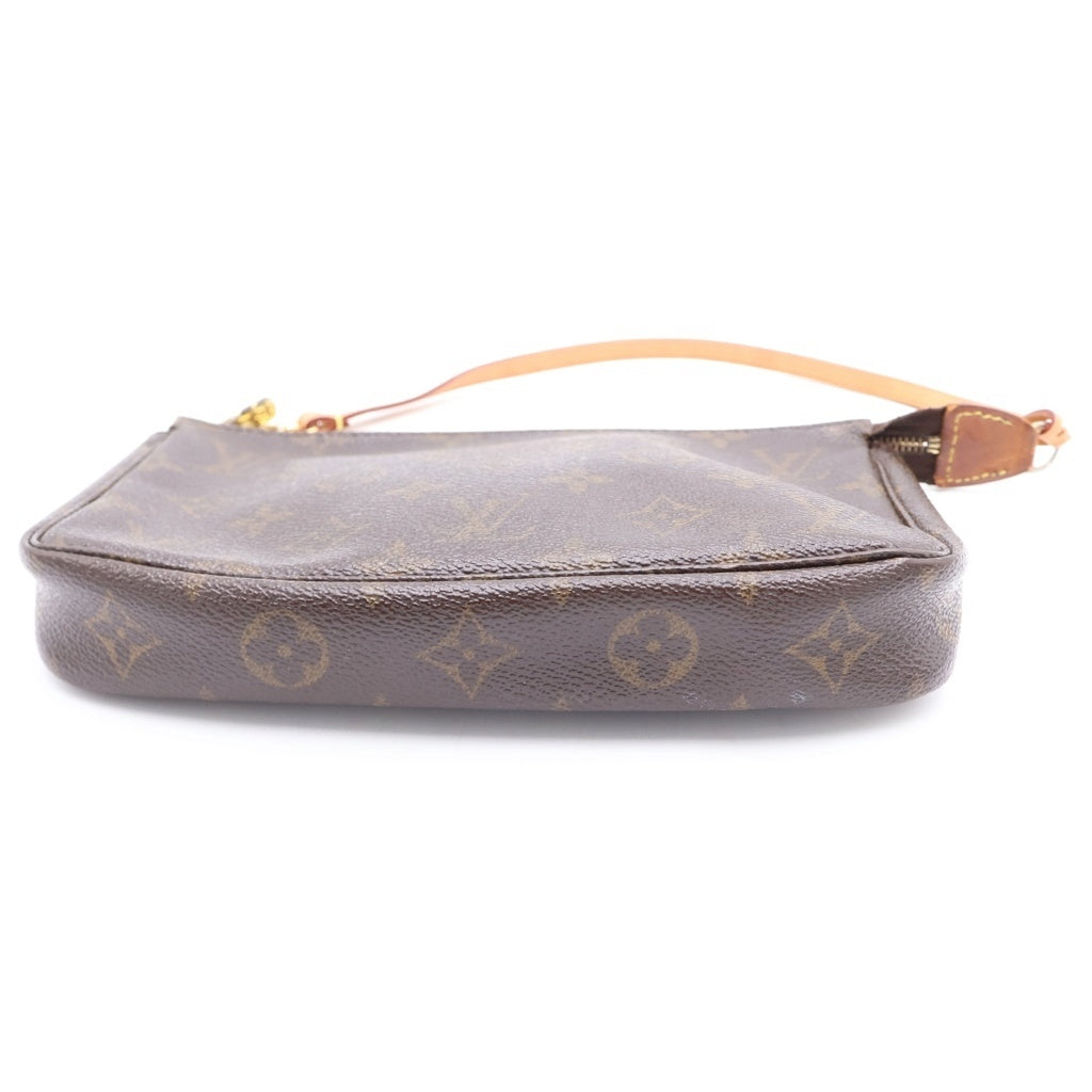 LOUIS VUITTON(ルイヴィトン) モノグラム ポシェット・アクセソワール ハンドバッグ ミニバッグ ポーチ ケース ブラウン レザー×PVC M51980 ゴールド金具 レディース