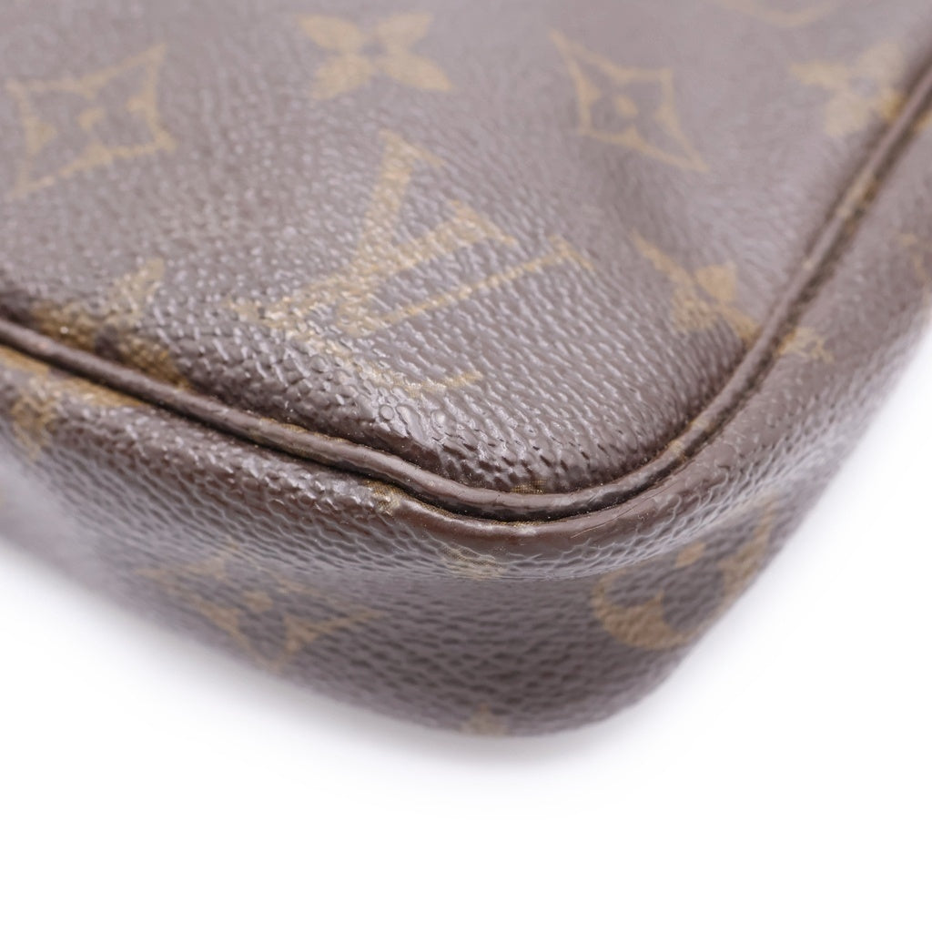 LOUIS VUITTON(ルイヴィトン) モノグラム ポシェット・アクセソワール ハンドバッグ ミニバッグ ポーチ ケース ブラウン レザー×PVC M51980 ゴールド金具 レディース