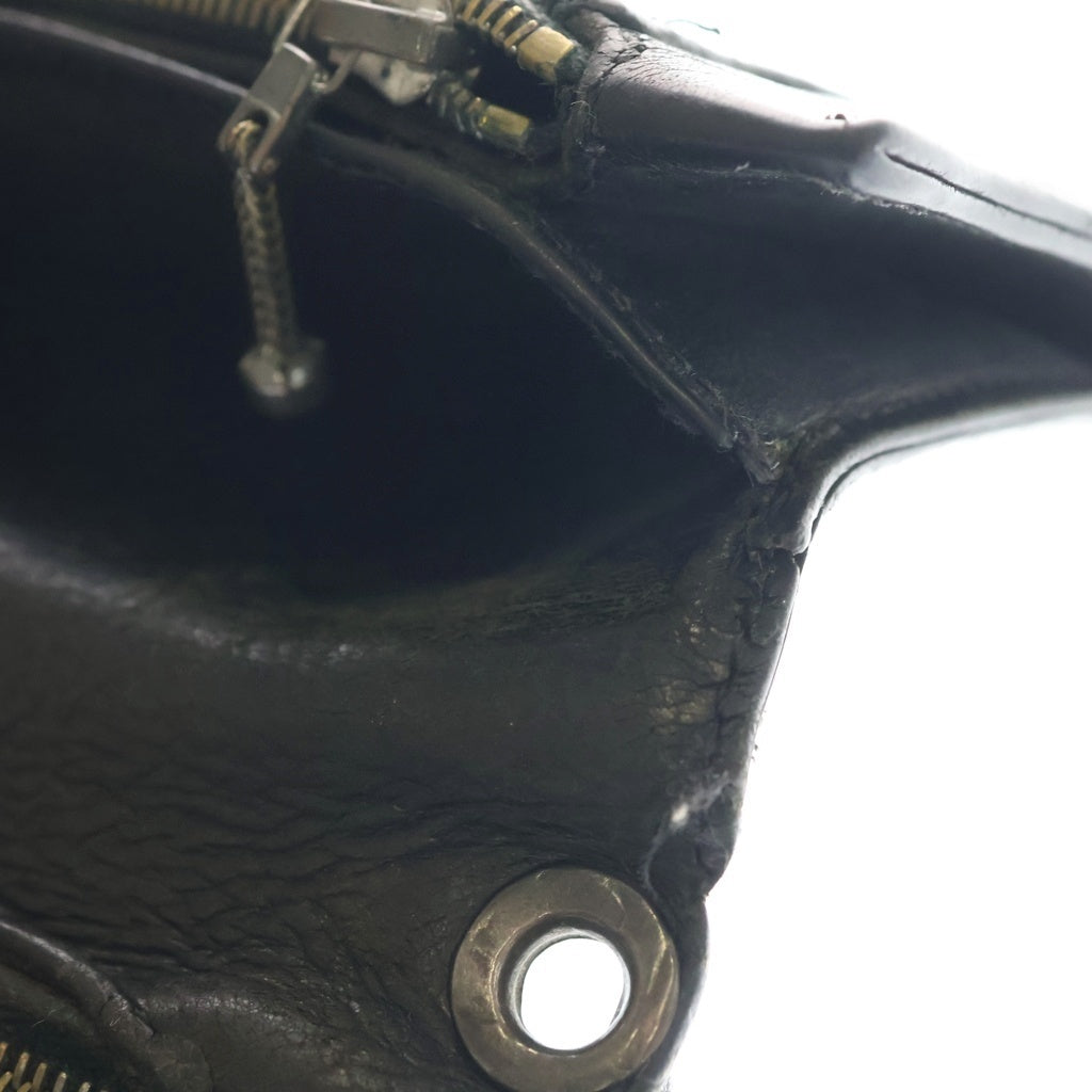 CHROME HEARTS(クロムハーツ) 2ZIP 2ジップ クロスボールボタンレザーウォレット 財布 ブラック