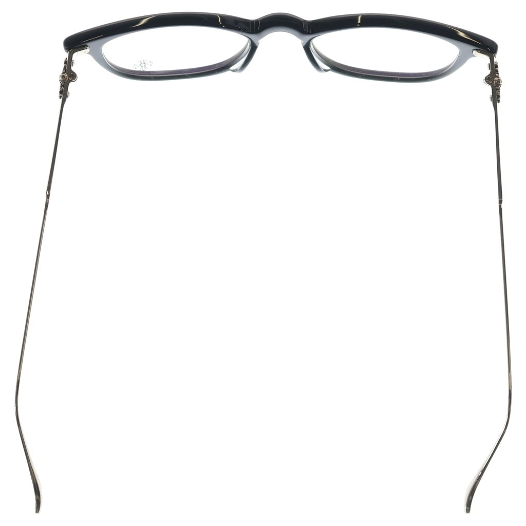 CHROME HEARTS(クロムハーツ) PLUCK メタルフレーム ウェリントン 眼鏡 サングラス ブラック/シルバー レディース