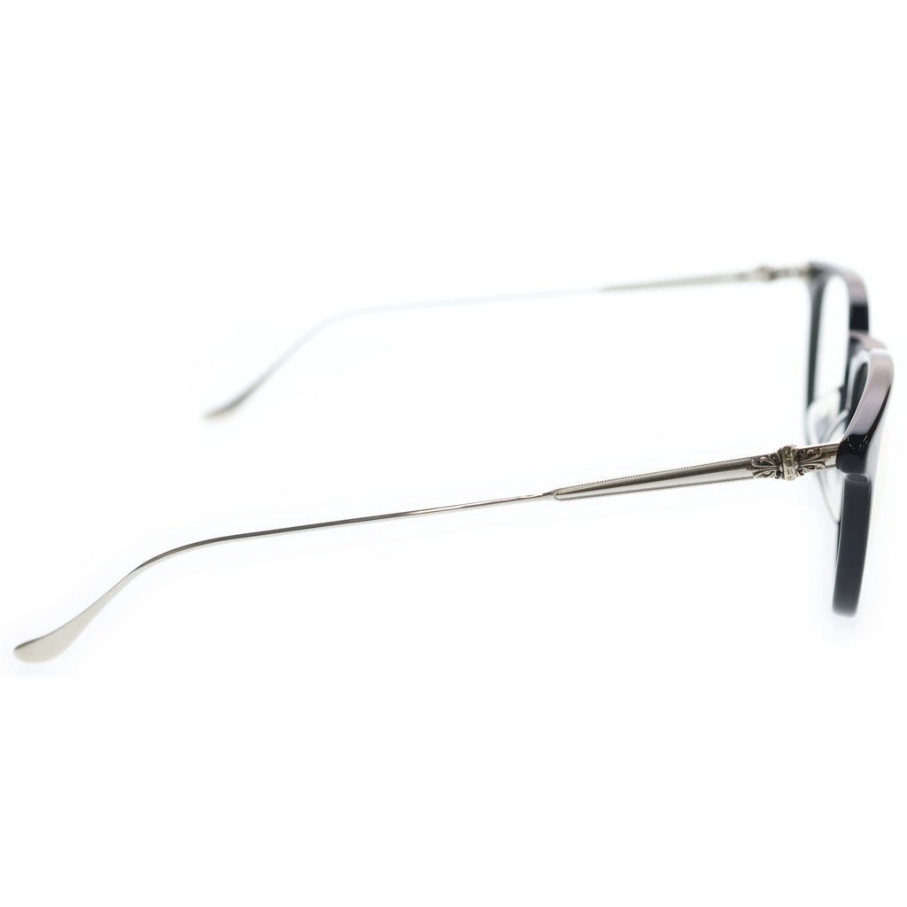 CHROME HEARTS(クロムハーツ) PLUCK メタルフレーム ウェリントン 眼鏡 サングラス ブラック/シルバー レディース