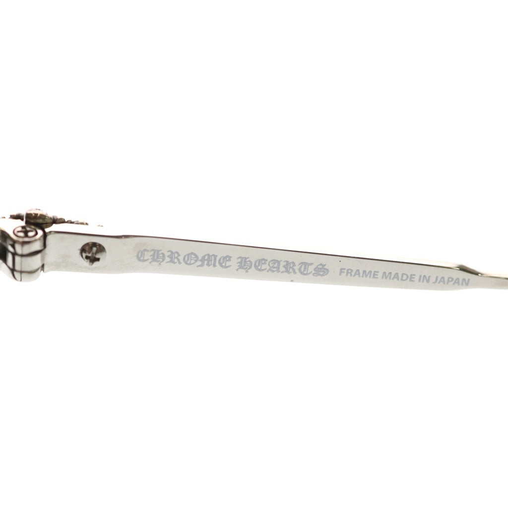 CHROME HEARTS(クロムハーツ) PLUCK メタルフレーム ウェリントン 眼鏡 サングラス ブラック/シルバー レディース