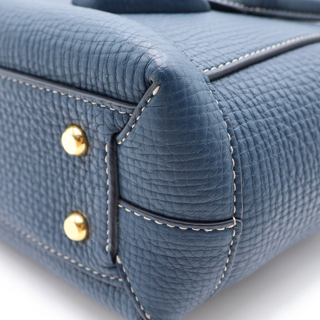BOTTEGA VENETA(ボッテガヴェネタ) アルコ レザーショルダーバッグ ネイビー 無 レディース