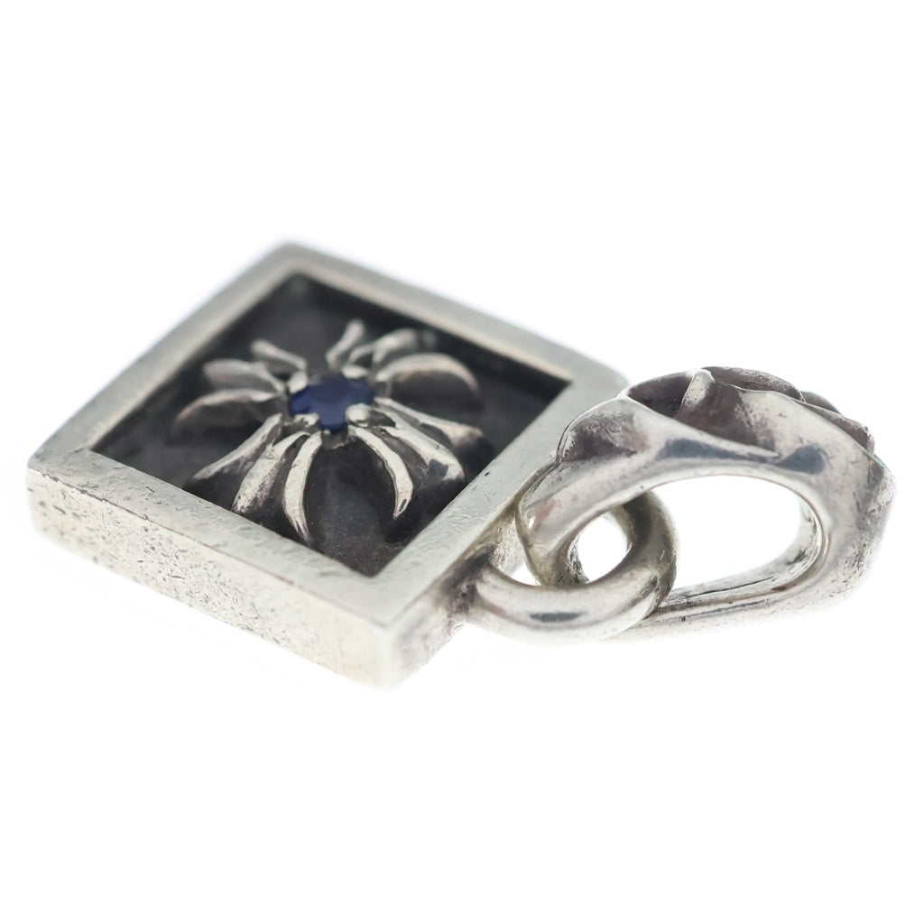 CHROME HEARTS(クロムハーツ) FRAMED CH PLUS 1SAP フレームドCHプラス チャーム アフター1サファイア ペンダントトップ シルバー