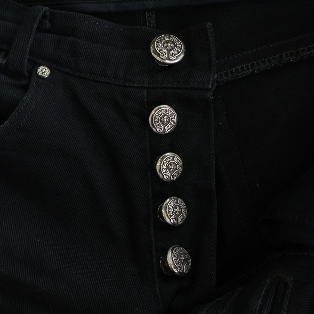 CHROME HEARTS(クロムハーツ) OLD FLEURKNEE DNM PANTS オールド フレアニー デニムパンツ ブラック