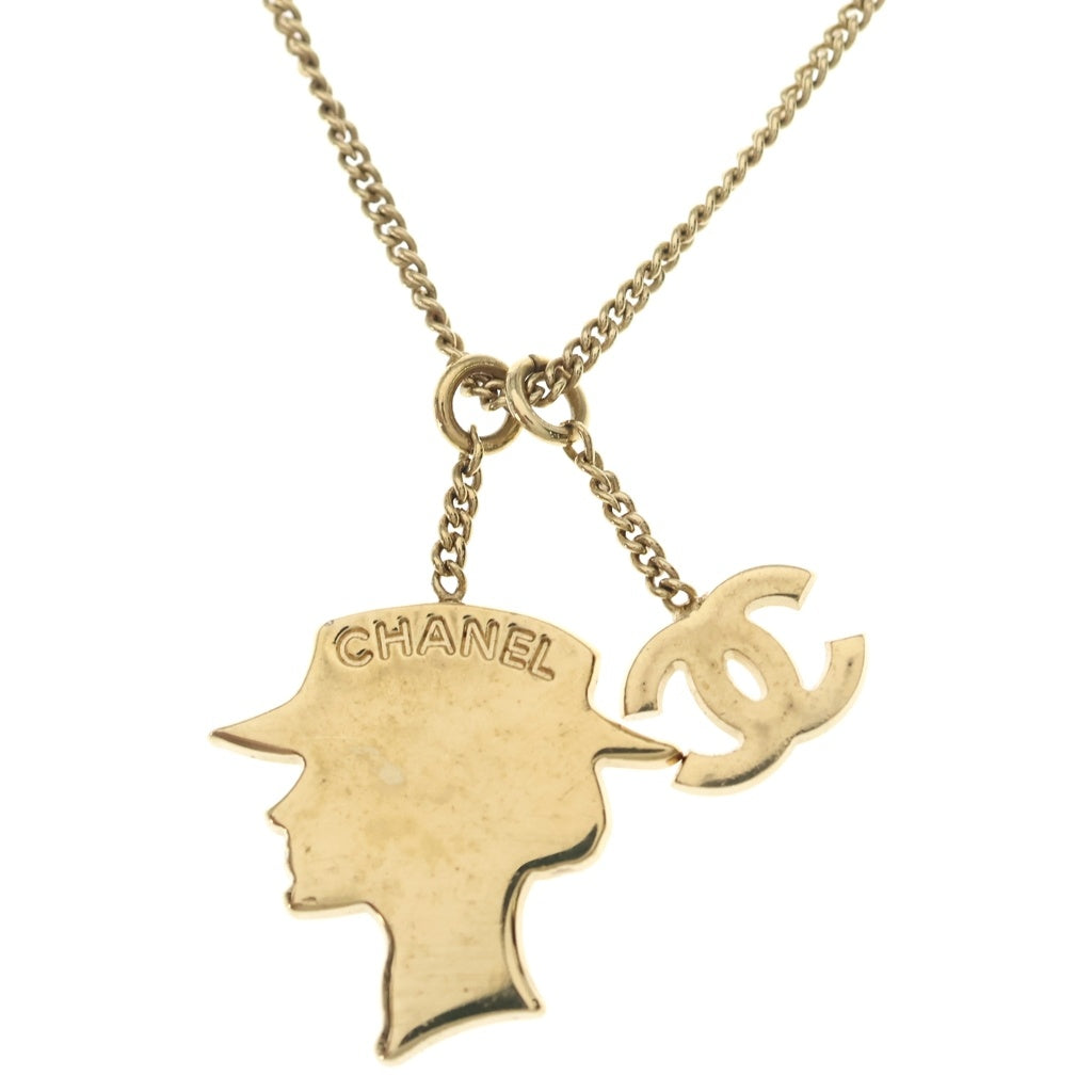 CHANEL(シャネル) マドモアゼル ココマーク ロゴ ネックレス ゴールド 02A レディース