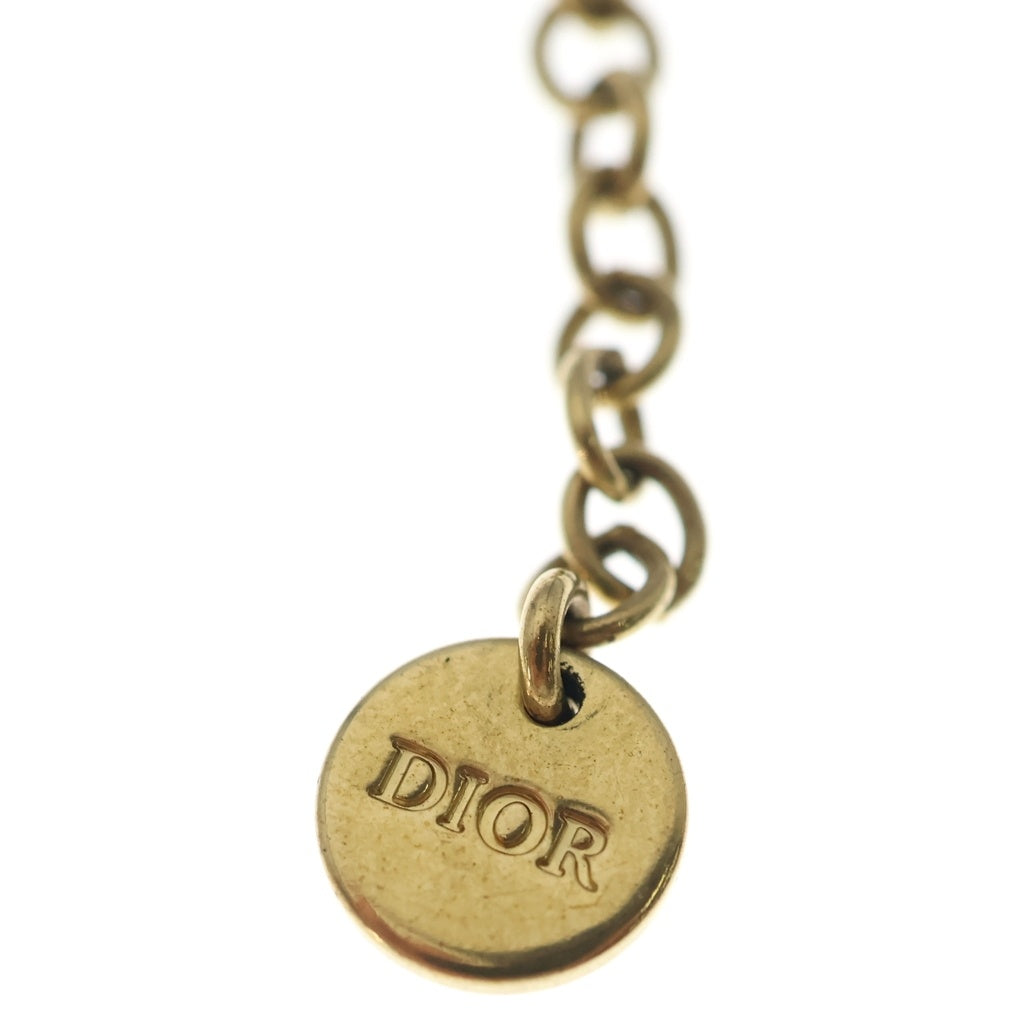 Christian Dior(クリスチャンディオール) CDロゴ ラインストーン ネックレス ゴールド レディース