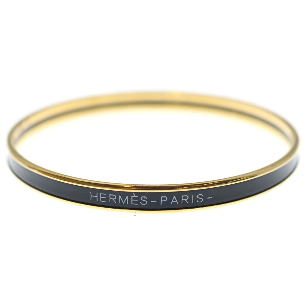 HERMES(エルメス) エマイユ エナメル ブレスレット バングル ゴールド/ブラック 箱 レディース