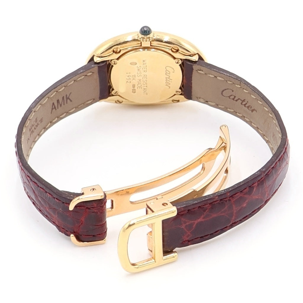 Cartier(カルティエ) ベニュワール SM アイボリー文字盤 YG×レザー/QZ クォーツ W1506056 腕時計 W1506056 レディース