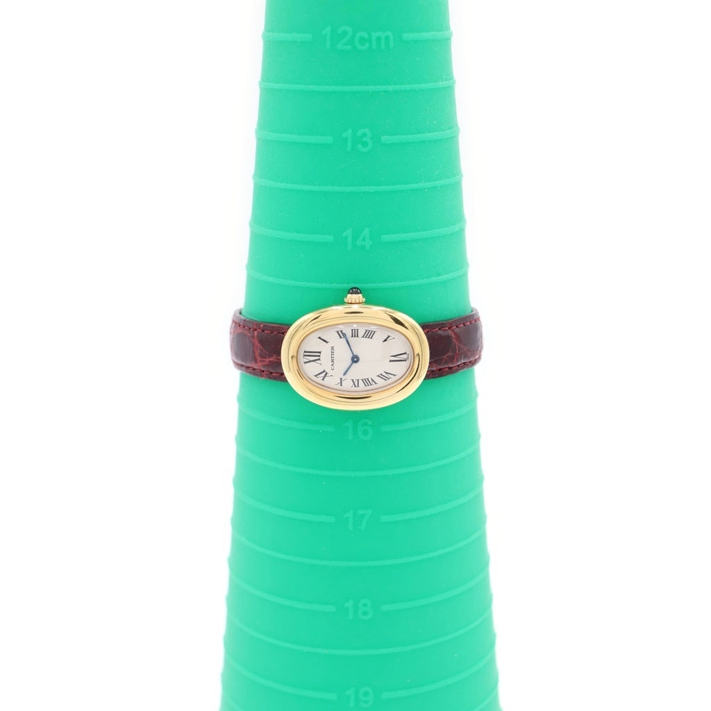Cartier(カルティエ) ベニュワール SM アイボリー文字盤 YG×レザー/QZ クォーツ W1506056 腕時計 W1506056 レディース