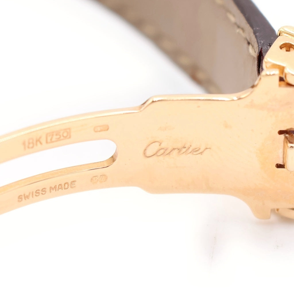 Cartier(カルティエ) ベニュワール SM アイボリー文字盤 YG×レザー/QZ クォーツ W1506056 腕時計 W1506056 レディース