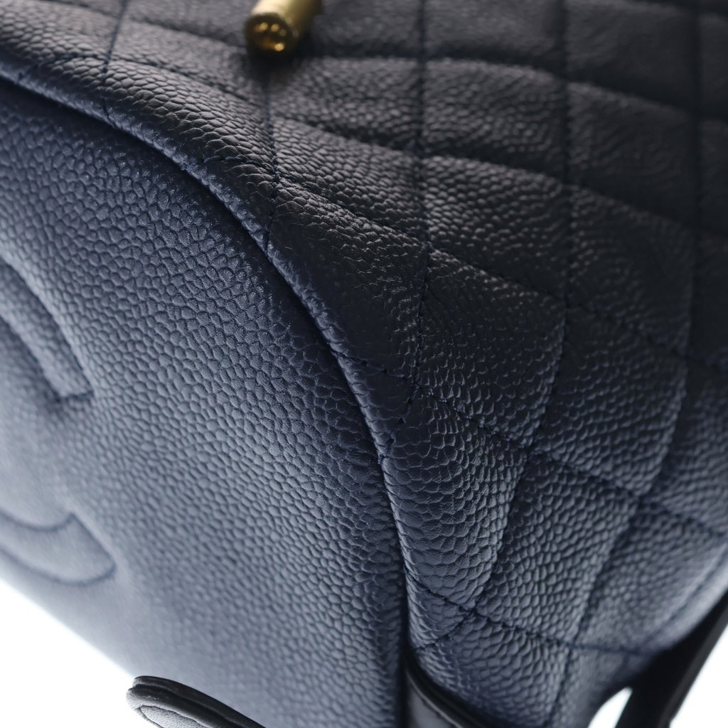 CHANEL(シャネル) CCフィリグリー バックパック ネイビー キャビアスキン ゴールド金具 A57090 A57090 レディース
