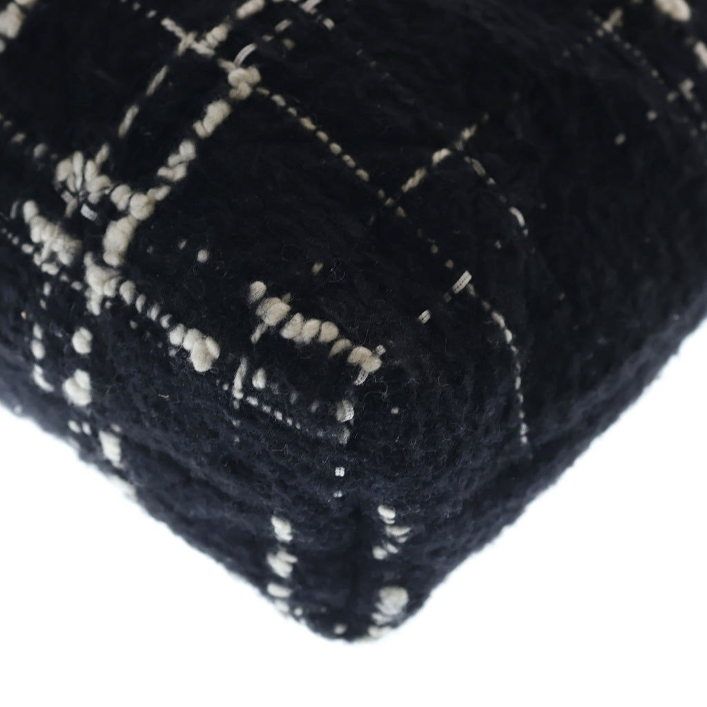 CHANEL(シャネル) シャネル22 ツイード チェーンショルダーバッグ ブラック/マルチカラー ゴールド金具 レディース