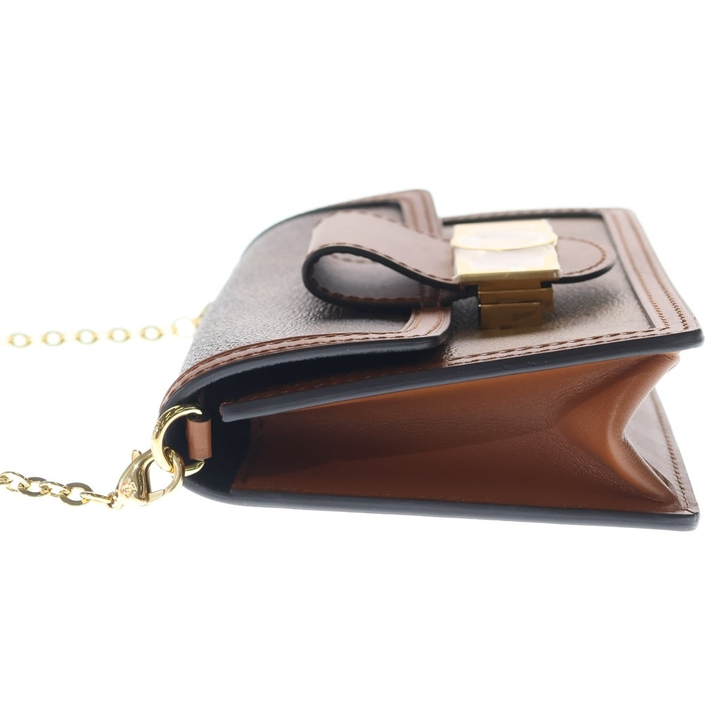 LOUIS VUITTON(ルイヴィトン) モノグラム・リバース ポルトフォイユ・ドーフィーヌ ショルダーバッグ ブラウン PVCレザー RFID M68746 M68746 レディース