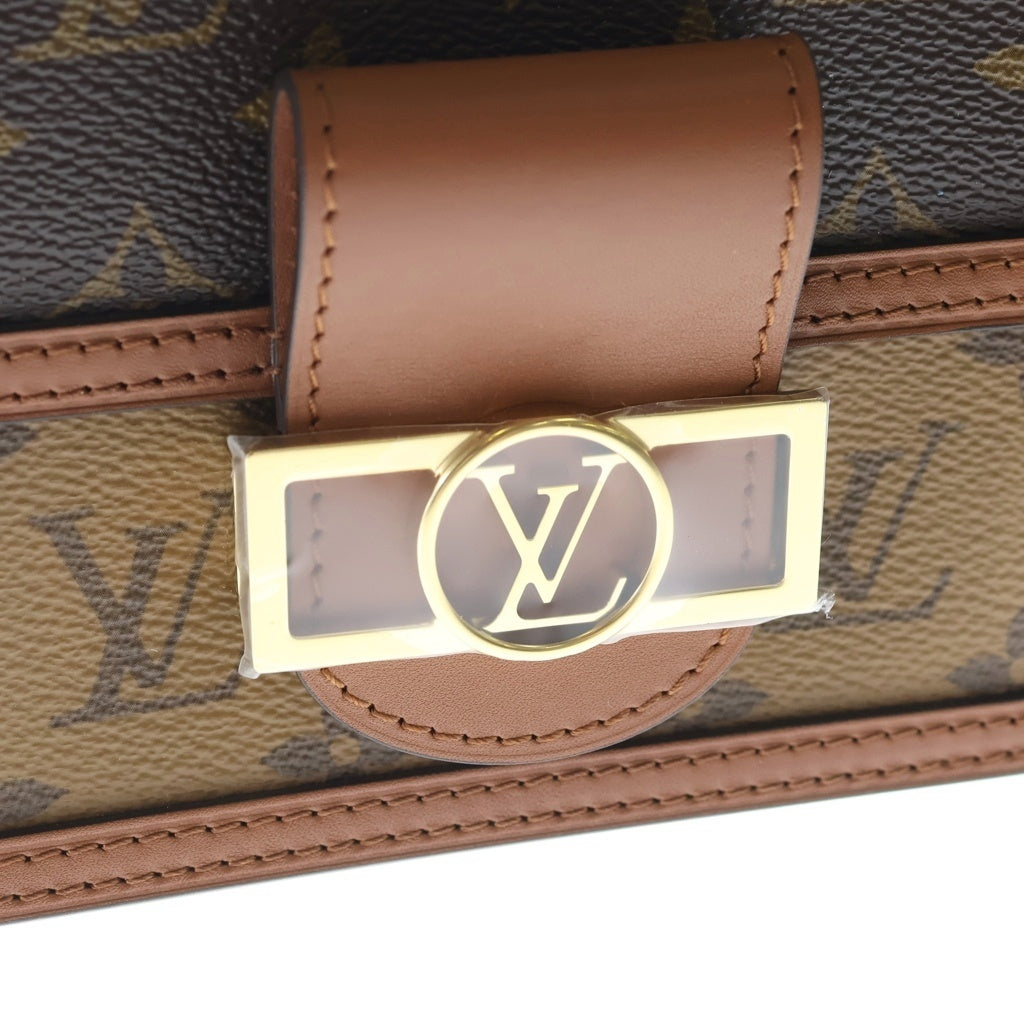 LOUIS VUITTON(ルイヴィトン) モノグラム・リバース ポルトフォイユ・ドーフィーヌ ショルダーバッグ ブラウン PVCレザー RFID M68746 M68746 レディース