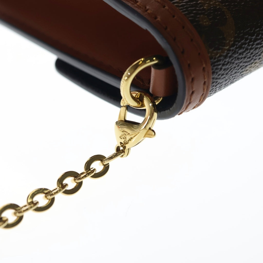 LOUIS VUITTON(ルイヴィトン) モノグラム・リバース ポルトフォイユ・ドーフィーヌ ショルダーバッグ ブラウン PVCレザー RFID M68746 M68746 レディース