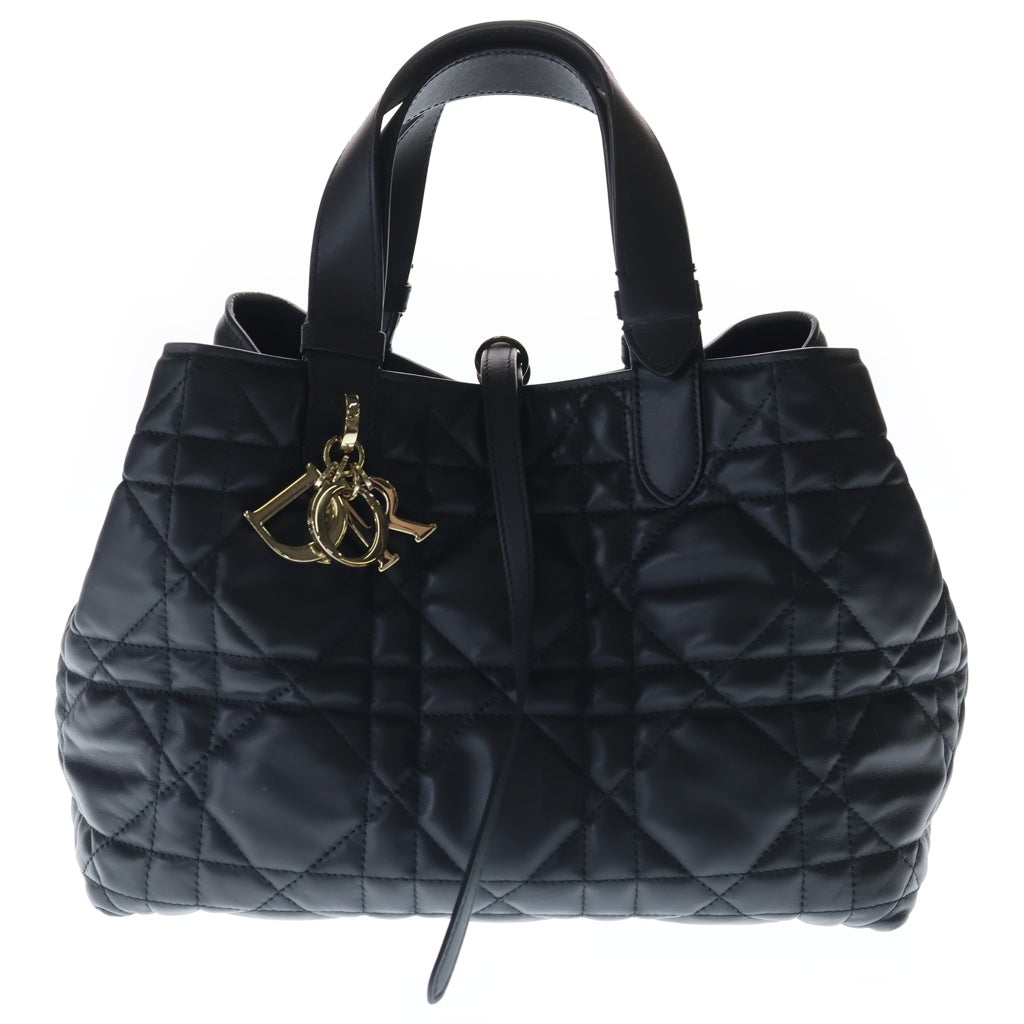 DIOR(ディオール) トゥジュール ミディアム ハンドバッグ ブラック レザー ゴールド金具 レディース
