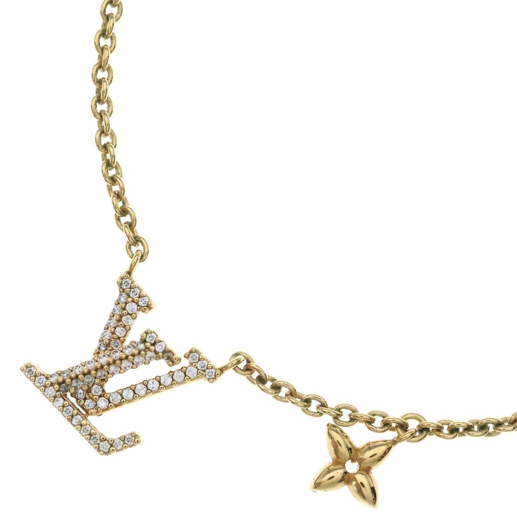 LOUIS VUITTON(ルイヴィトン) LVアイコニック ネックレス ゴールド ラインストーン GP M00596 レディース