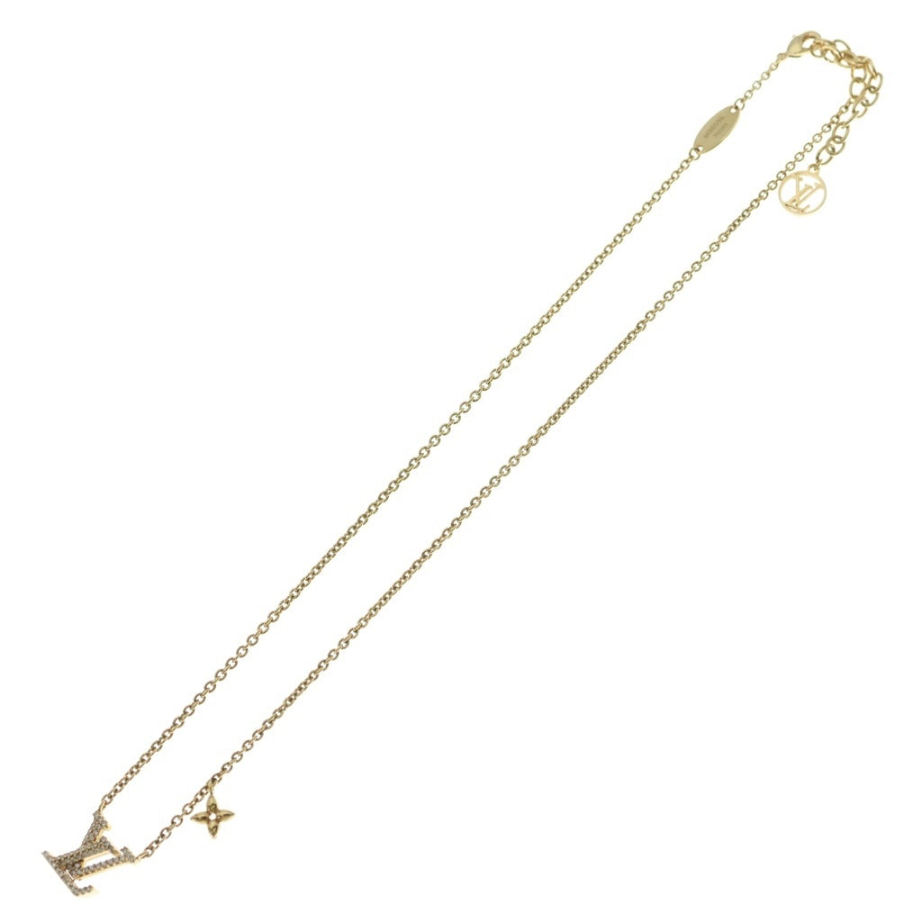 LOUIS VUITTON(ルイヴィトン) LVアイコニック ネックレス ゴールド ラインストーン GP M00596 レディース