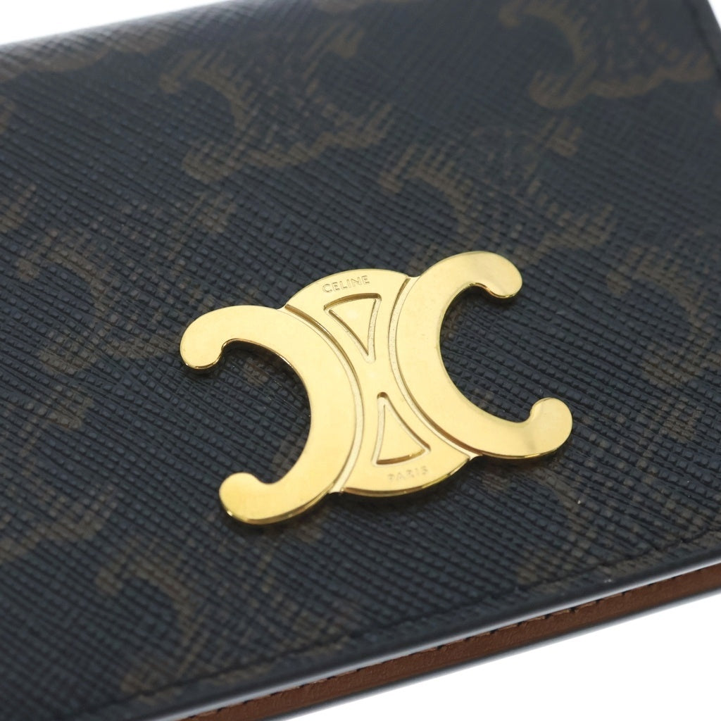CELINE(セリーヌ) トリオンフ カードケース ブラウン PVC×レザー レディース