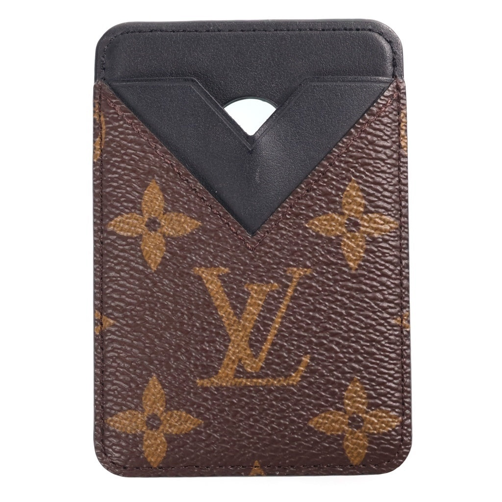 LOUIS VUITTON(ルイヴィトン) モノグラムマカサー ポルトカルトマグネット MagSafe PVC ブラウン×ブラック M13185 レディース