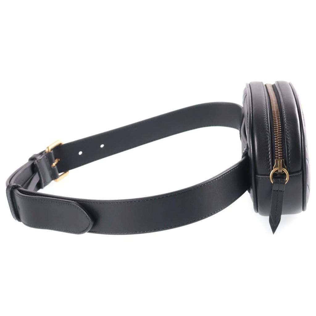 GUCCI(グッチ) GGマーモント ショルダーバッグ ボディバッグ レザー ブラック 476434 レディース