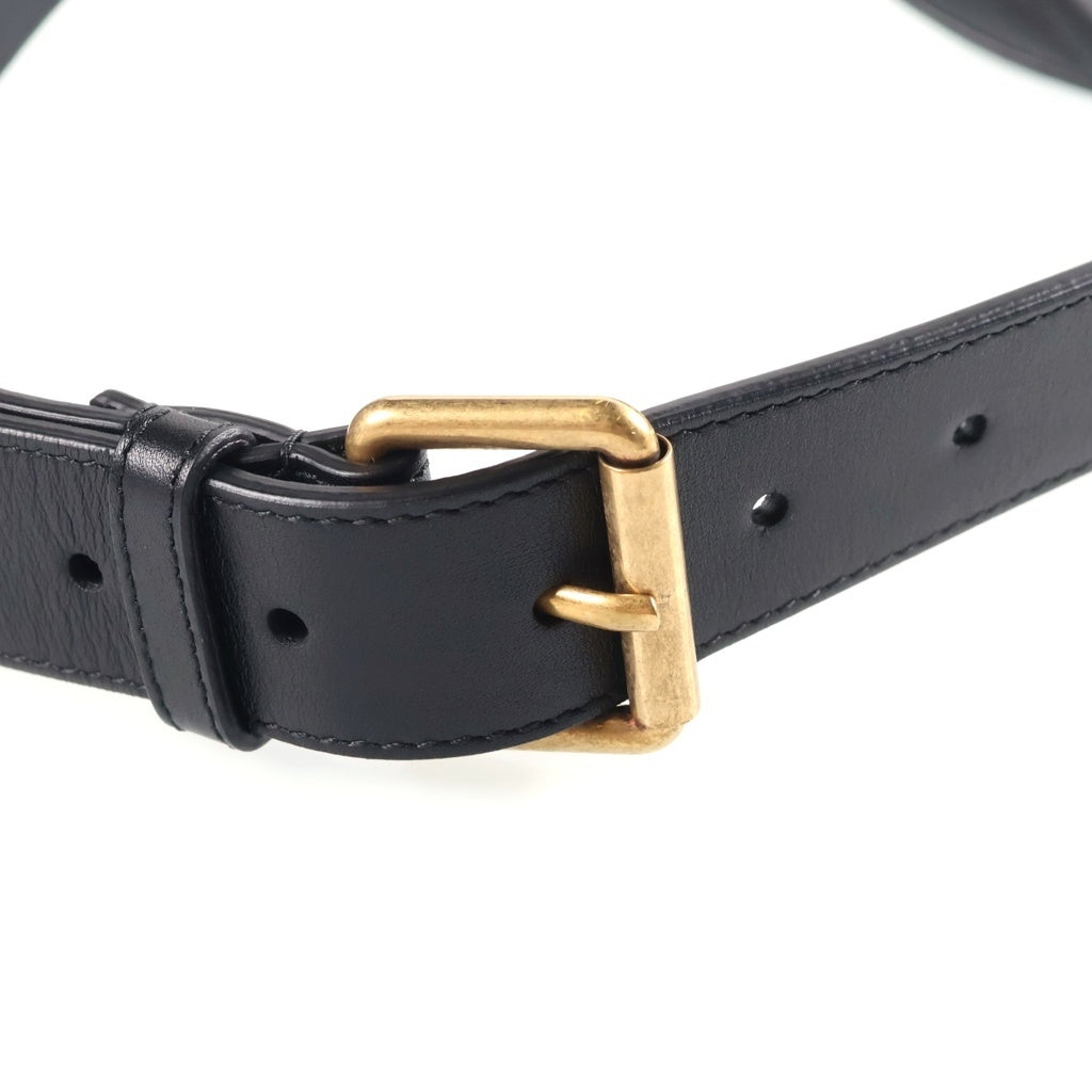GUCCI(グッチ) GGマーモント ショルダーバッグ ボディバッグ レザー ブラック 476434 レディース