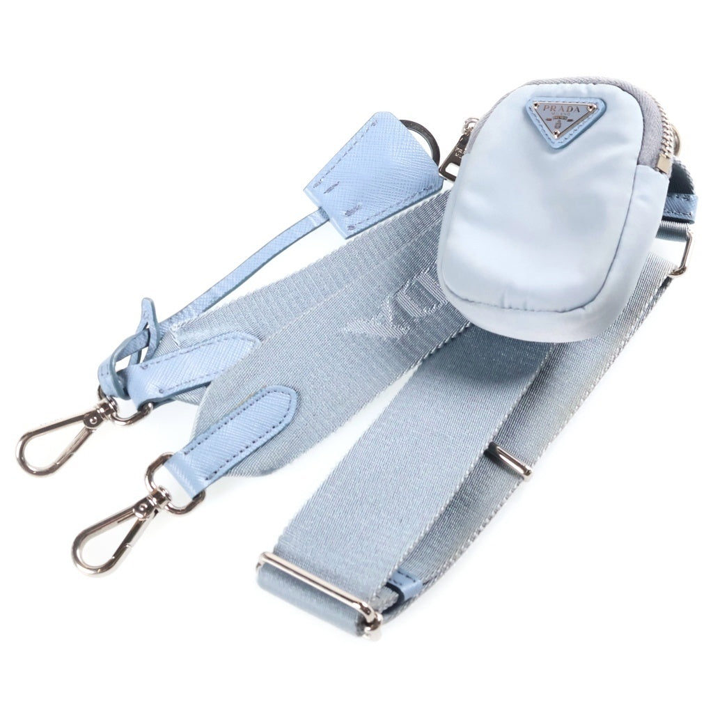 PRADA(プラダ) Re-Edition2005 リエディション ショルダーバッグ レザー ライトブルー 1BH204 レディース
