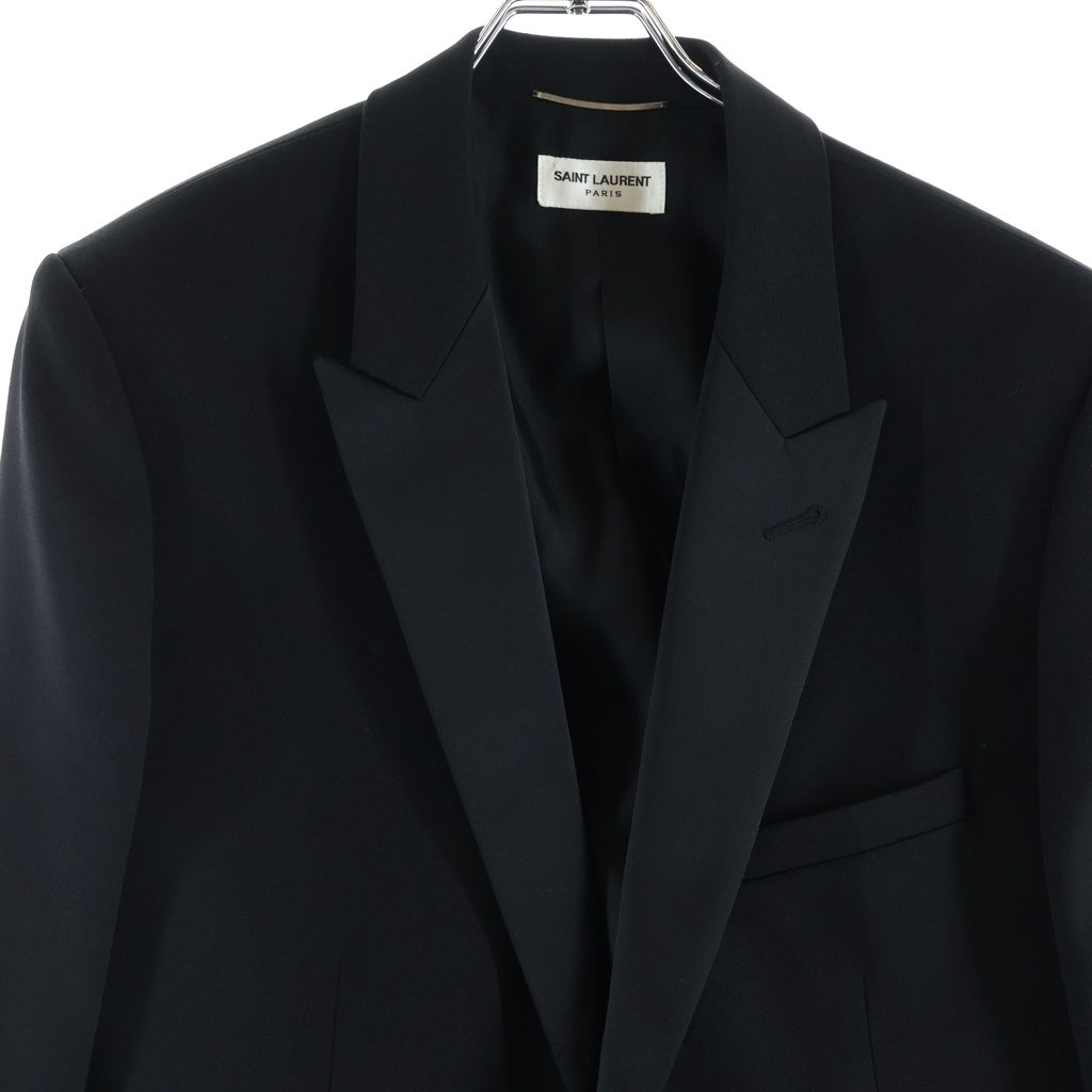SAINT LAURENT PARIS(サンローランパリ) アイコニック ル スモーキング ジャケット ローウエスト トラウザー パンツ セットアップスーツ ブラック 505327 607849 Y512W
