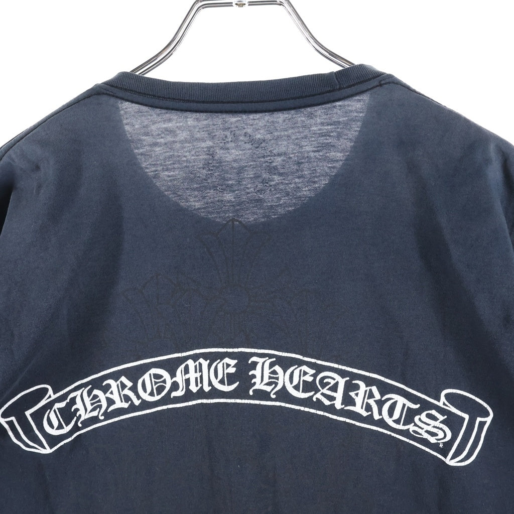 CHROME HEARTS(クロムハーツ) OLD SCRL CEM CRS TEE バックスクロールラベル セメタリークロス プリント 半袖Tシャツ ブラック