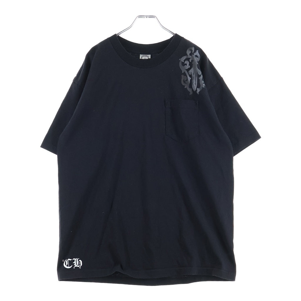 CHROME HEARTS(クロムハーツ) OLD S/S TEE オールド バックセメタリークロス ヴァインダガープリント ポケットTシャツ ブラック