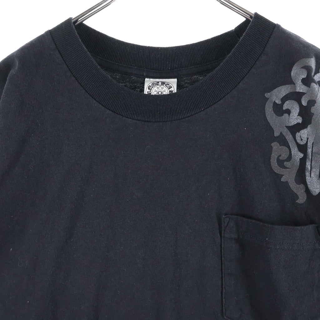 CHROME HEARTS(クロムハーツ) OLD S/S TEE オールド バックセメタリークロス ヴァインダガープリント ポケットTシャツ ブラック