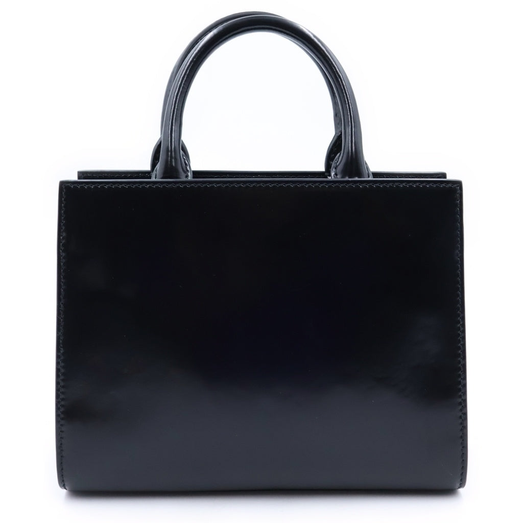 BALLY(バリー) エンブレム スモール パレス 2WAY ハンドバッグ ショルダーバッグ パテントレザー ブラック レディース