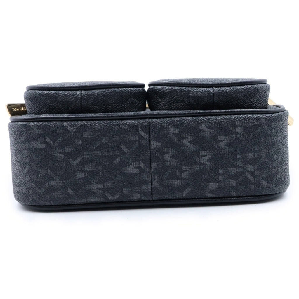 MICHAEL KORS(マイケルコース) MKシグネチャー ボディバッグ ショルダーバッグ PVCレザー ブラック レディース