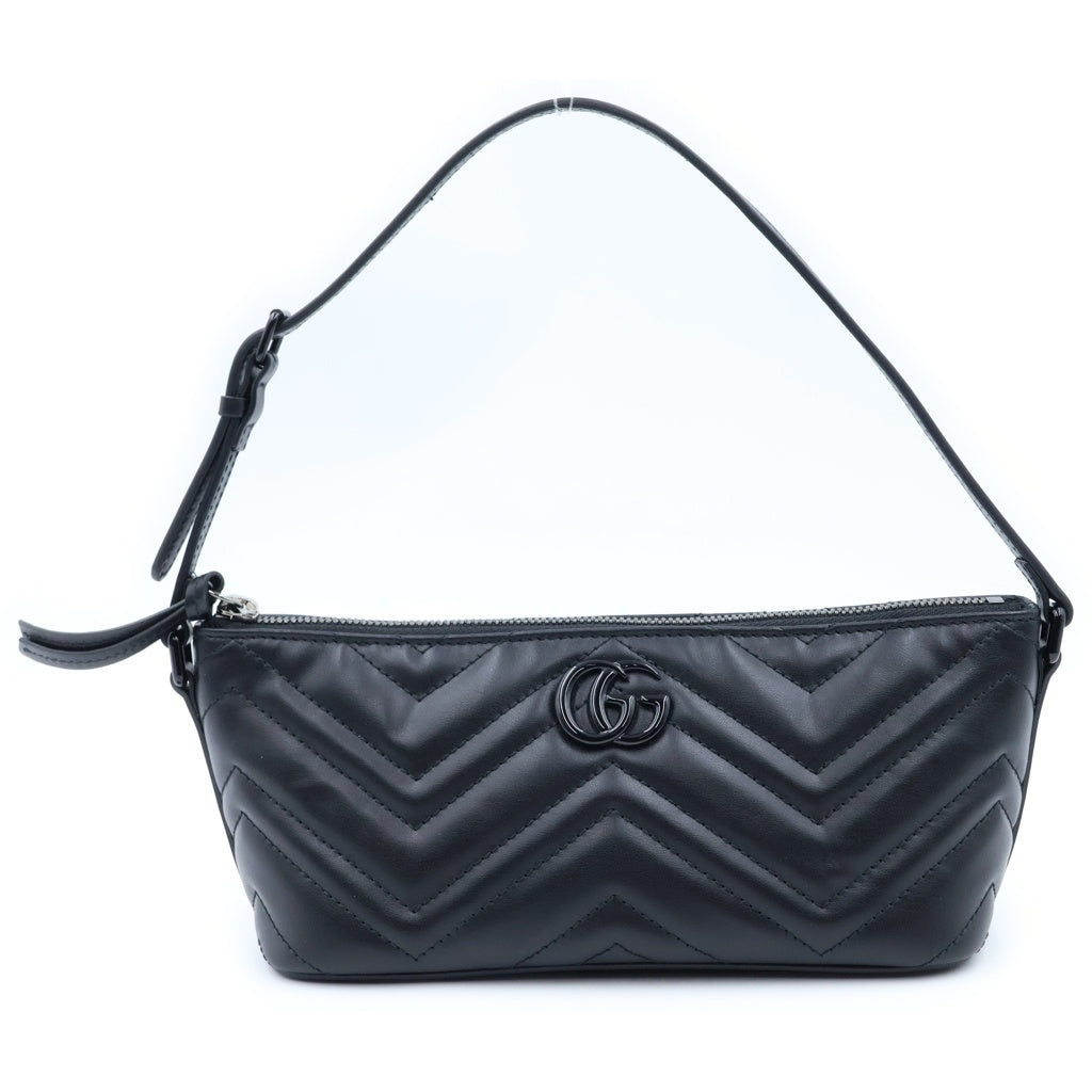 GUCCI(グッチ) GGマーモント ワンショルダーバッグ ソーブラック レザー 739166 レディース