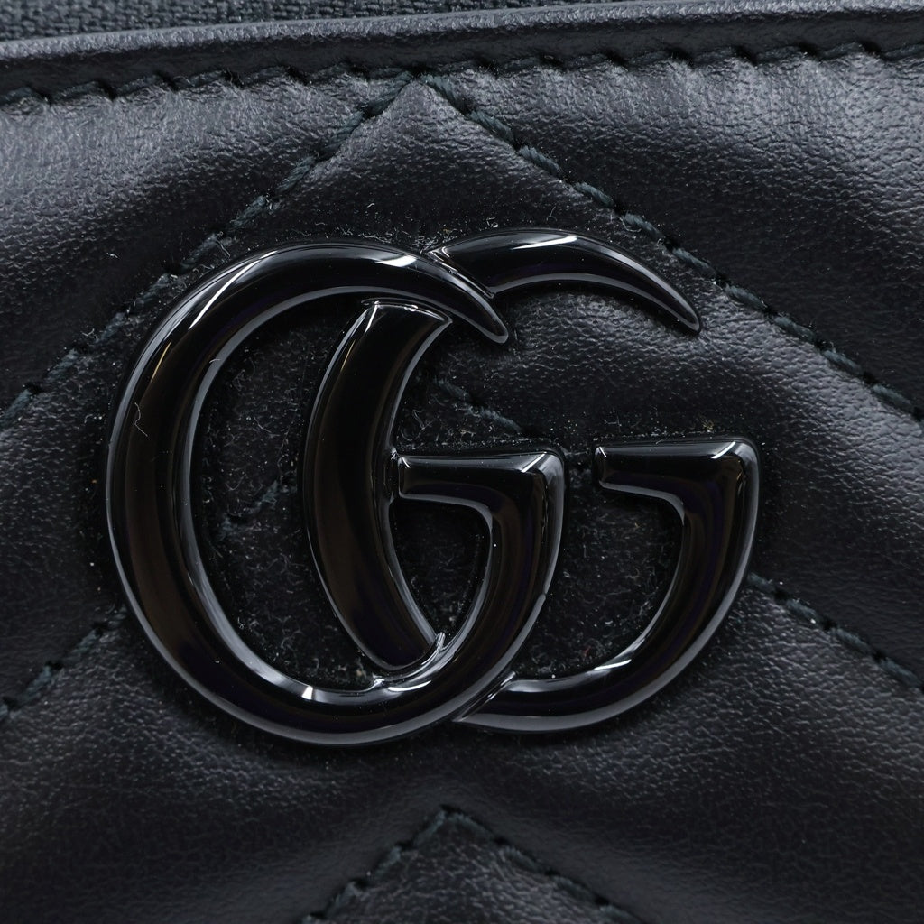 GUCCI(グッチ) GGマーモント ワンショルダーバッグ ソーブラック レザー 739166 レディース