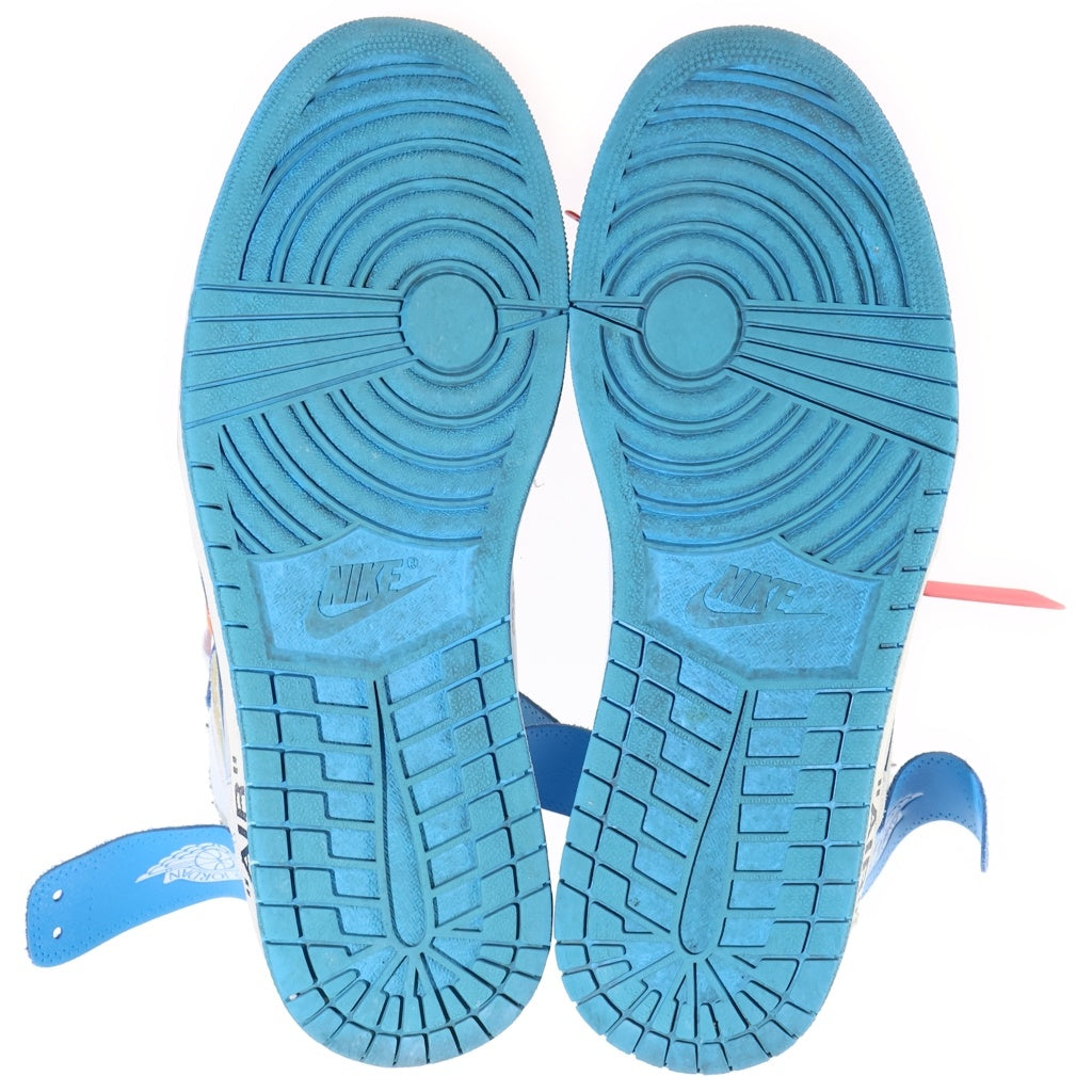 NIKE(ナイキ) ×OFF-WHITE AIR JORDAN 1 POWDER BLUE オフホワイト エアジョーダン1パウダーブルーハイカットスニーカー ホワイト×ブルー AQ0818-148 US11/29cm