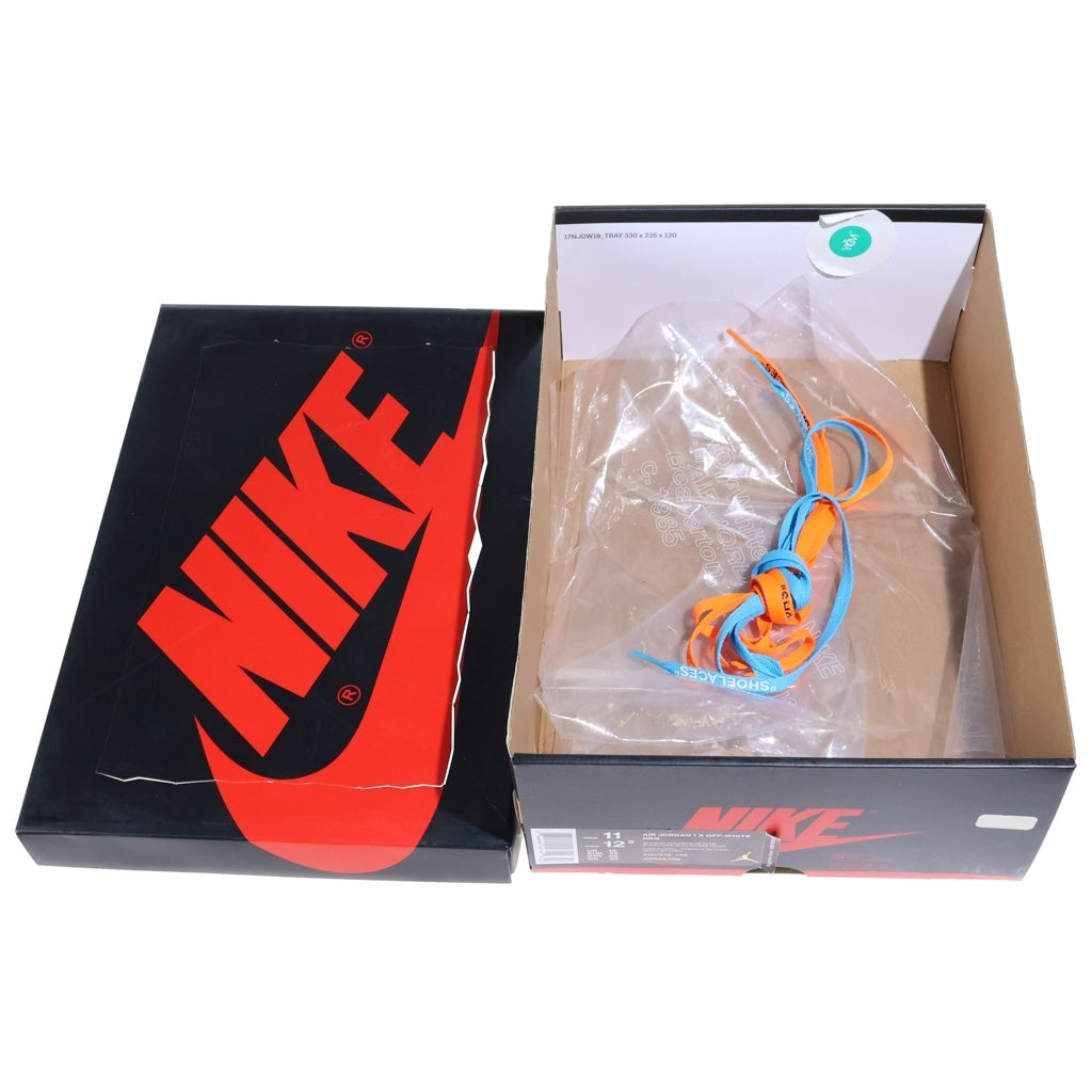 NIKE(ナイキ) ×OFF-WHITE AIR JORDAN 1 POWDER BLUE オフホワイト エアジョーダン1パウダーブルーハイカットスニーカー ホワイト×ブルー AQ0818-148 US11/29cm