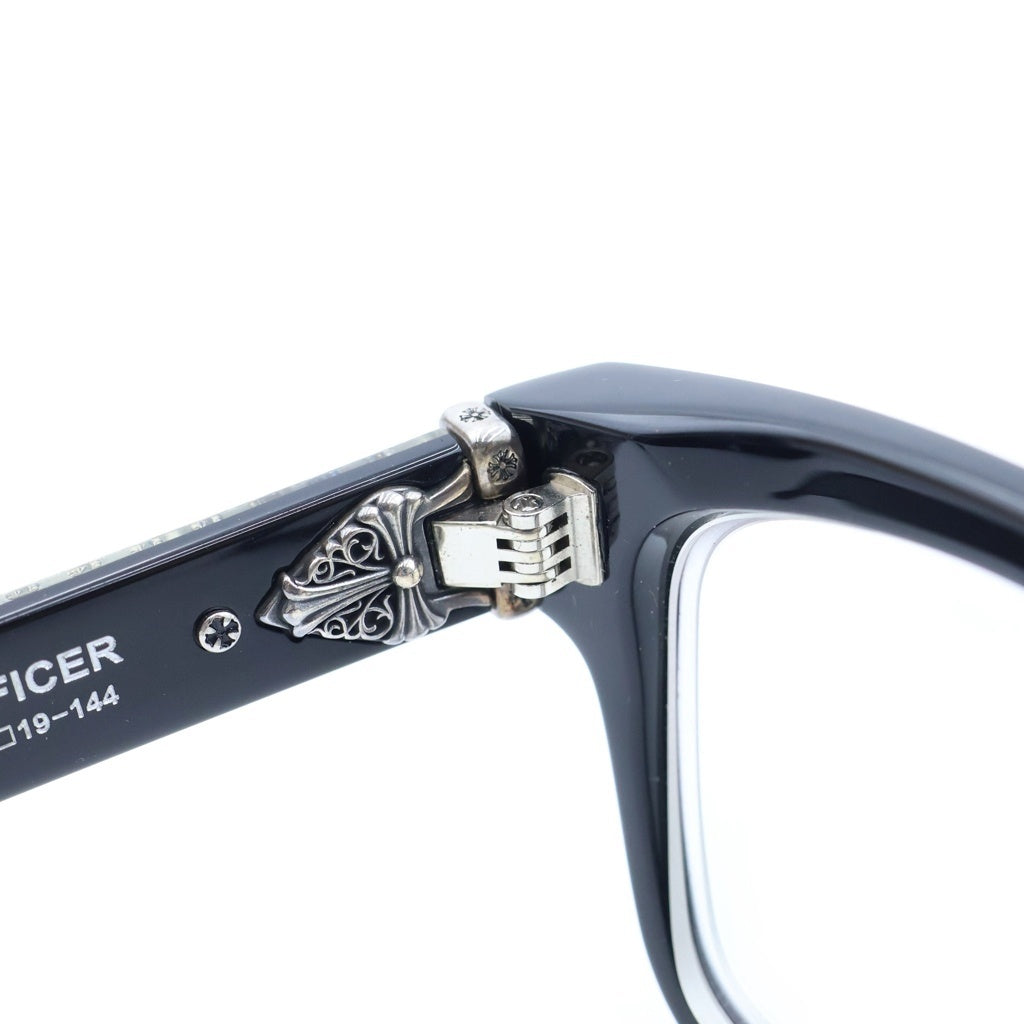 CHROME HEARTS(クロムハーツ) BOX OFFICER ボックスオフィサー ダガーテンプル ウェリントン サングラス 眼鏡 ブラック/シルバー ケース