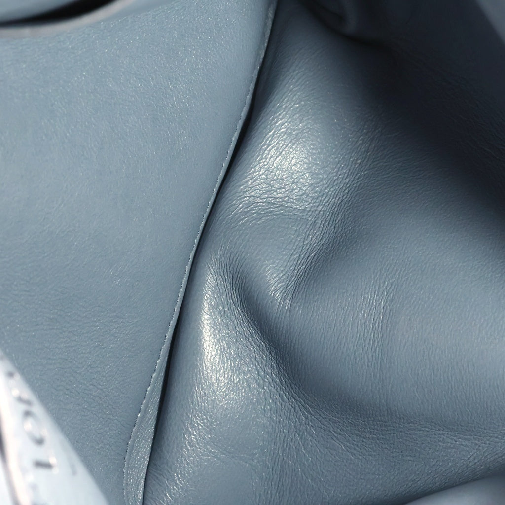 LOEWE(ロエベ) ゴヤ パファー デニムチェーンショルダー ハンドバッグ 2WAY ブルー デニム×レザー A896P41X36 0011110749 ストラップ×2 袋 レディース