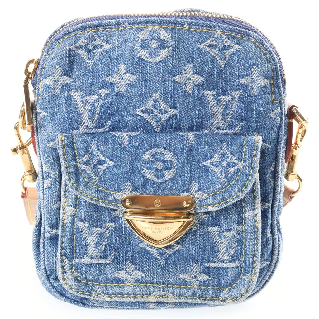 LOUIS VUITTON(ルイヴィトン) モノグラム デニム ポシェット・フェアファックス ショルダーバッグ ブルー M82948 スト レディース