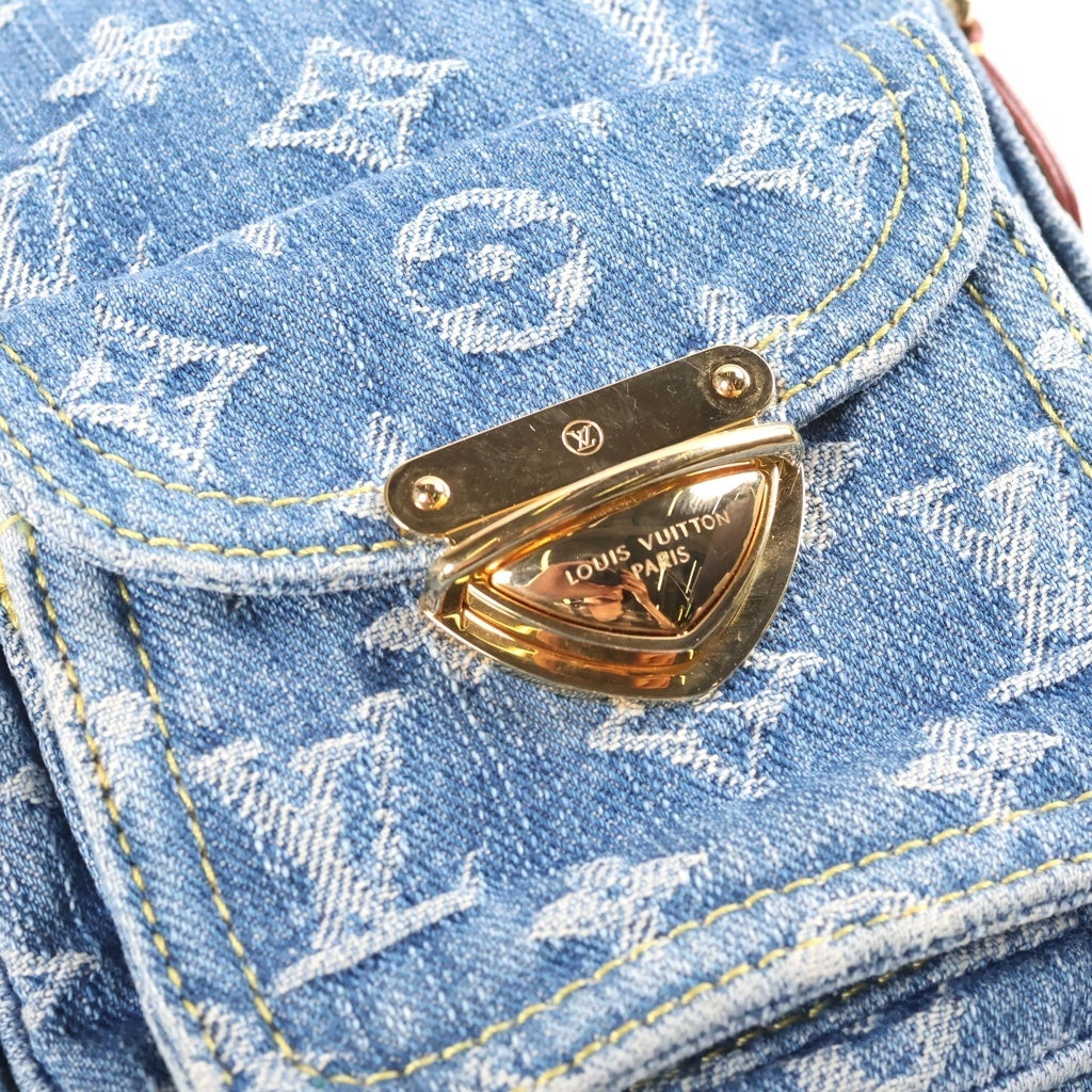LOUIS VUITTON(ルイヴィトン) モノグラム デニム ポシェット・フェアファックス ショルダーバッグ ブルー M82948 スト レディース