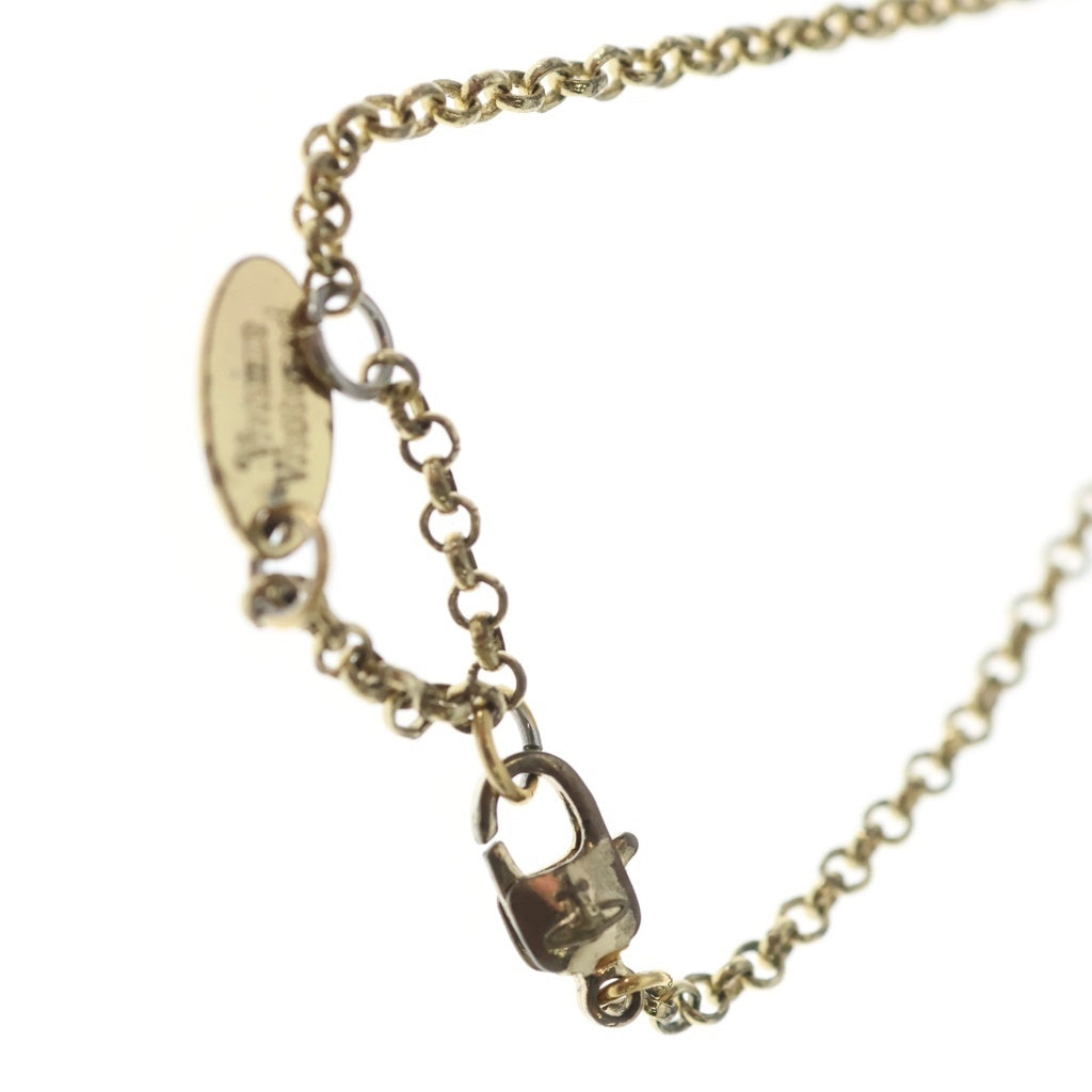 Vivienne Westwood(ヴィヴィアンウエストウッド) オーブネックレス メタル ゴールド ラインストーン レディース