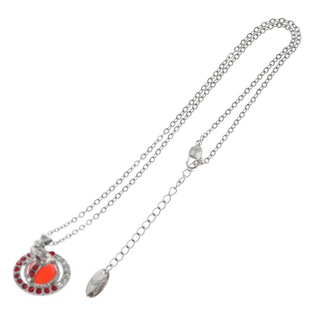 Vivienne Westwood(ヴィヴィアンウエストウッド) オーブネックレス メタル シルバー ラインストーン レッド レディース