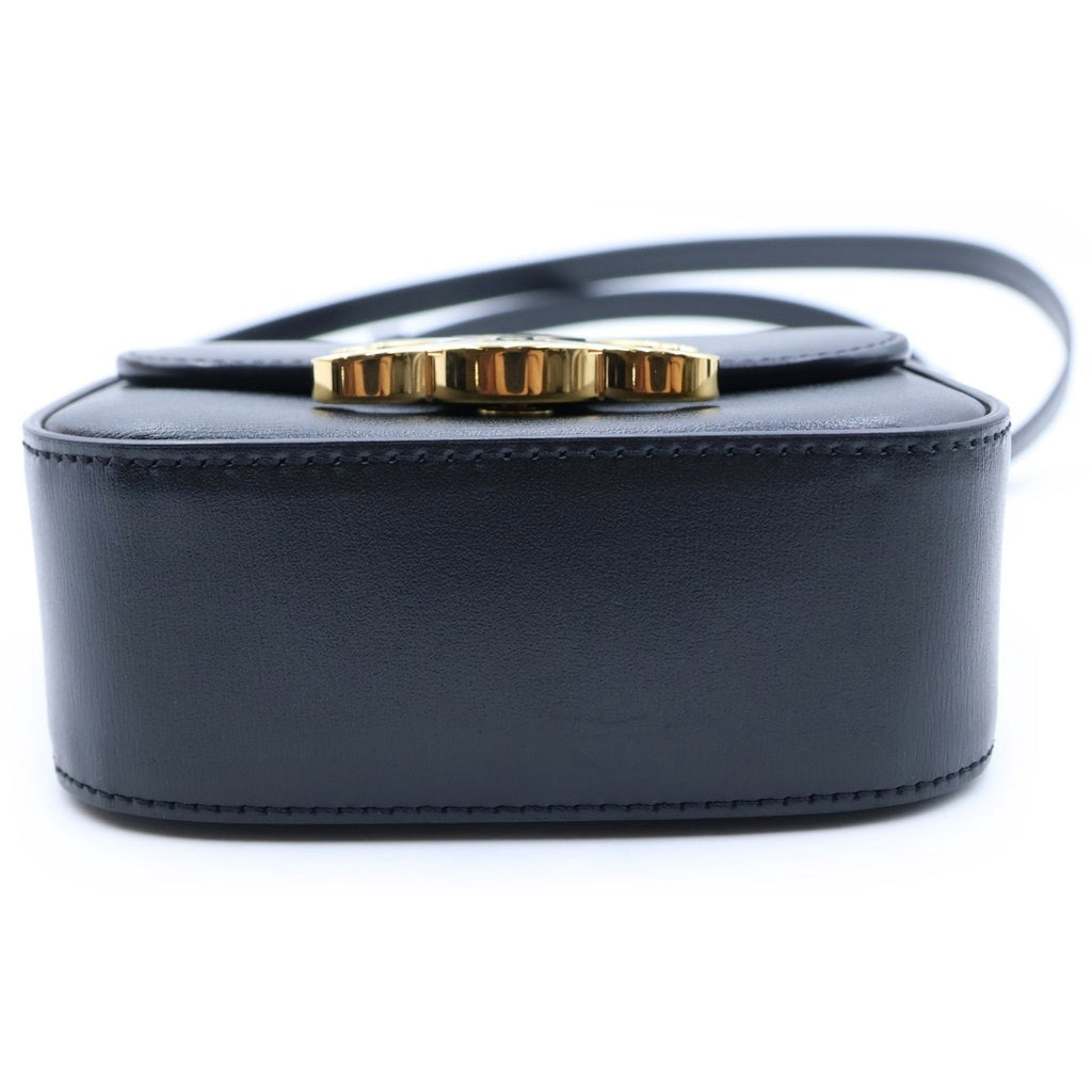 CELINE(セリーヌ) トリオンフ ミニクロード ショルダーバッグ ブラック レザー ゴールド金具 レディース