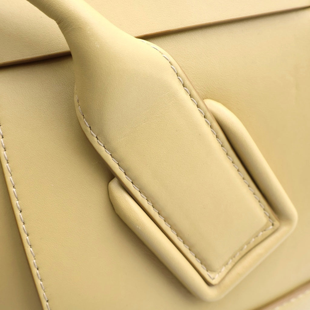 BOTTEGA VENETA(ボッテガヴェネタ) アルコ マキシイントレチャート ハンドバッグ ベージュ レザー レディース