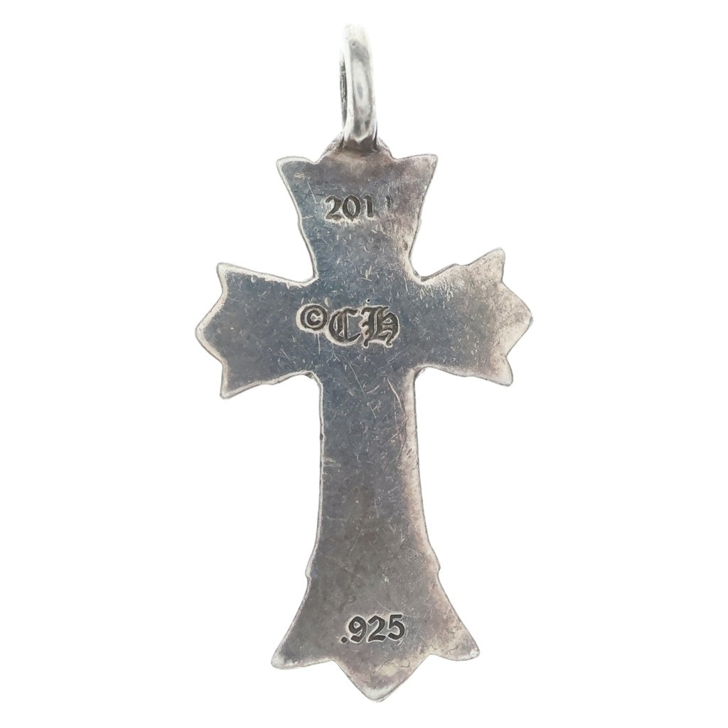 CHROME HEARTS(クロムハーツ) DBL CH CRS P/DMND ダブルCHクロスチャーム XS パヴェダイヤモンド ペンダントトップ シルバー